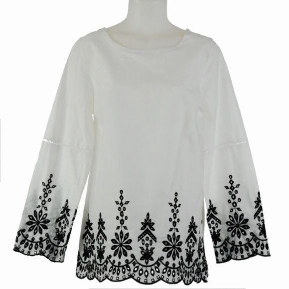 Jessica London Tops - Jessica London Women's Embroidery Long Sleeve Top Size 14W